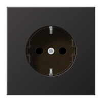 Lizdas p/t SCHUKO su apsauga nuo vaikų aliumininis dark spalvos 16A 250V LS - JUNG