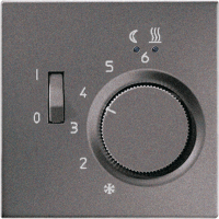 Dangtelis temperatūros reguliatoriui aliumininis antracito spalvos LS - JUNG