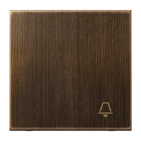 Klavišas viengubas jungikliui su apšvietimu skambutis sendinto žalvario spalvos LS - JUNG