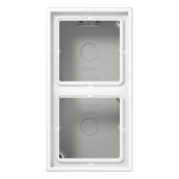 Dėžutė v/t dviguba su rėmeliu balta LS - JUNG