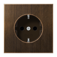 Lizdas p/t SCHUKO 16A 250V sendinto žalvario spalvos LS - JUNG