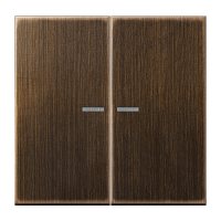 Klavišas dvigubas jungikliui su apšvietimu sendinto žalvario spalvos LS - JUNG