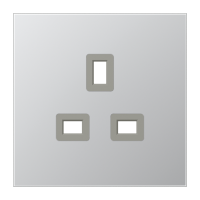 Dangtelis kištukiniam lizdui anglų standarto aliuminio spalvos LS - JUNG