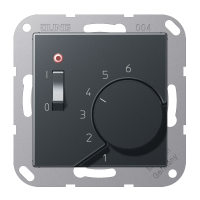 Reguliatorius temperatūros grindų šildymui antracito matinės spalvos A - JUNG