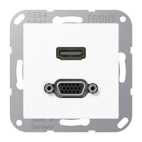 Lizdas p/t HDMI VGA baltas A - JUNG