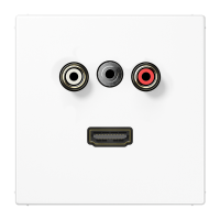 Lizdas p/t HDMI/RCA baltas LS - JUNG