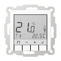 Reguliatorius temperatūros patalpos p/t su ekranu baltas A - JUNG