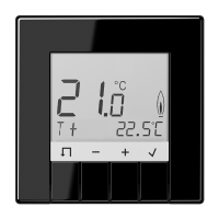 Reguliatorius temperatūros patalpos p/t su ekranu juodas LS - JUNG