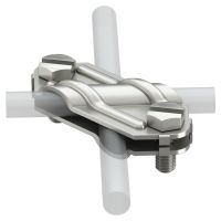 Jungtis vielai 8-10mm su juosta iki 30mm kryžminė nerūdijančio plieno 250 VA - OBO BETTERMANN