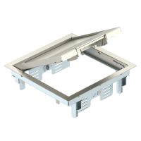 Dėžutė su dangčiu grindims 6 vietų GES4M-2 10U nerūdijančio plieno - OBO BETTERMANN