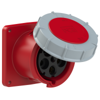 Lizdas CEE į/l 5P 125A 400V IP67 [120x120] TWIST - PCE