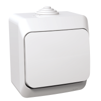 Perjungiklis v/t viengubas IP44 baltas 16A 250V CEDAR PLUS - SCHNEIDER ELECTRIC