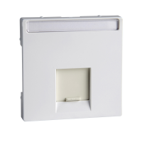 Dangtelis RJ11/RJ45 lizdui baltas su užrašu SYSTEM M - SCHNEIDER ELECTRIC