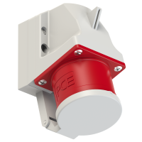 Kištukas CEE v/t 5P 32A 400V IP44 su dangteliu - PCE