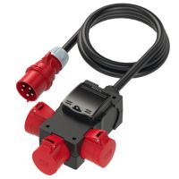 Skydelis v/t 4PLE su lizdais CEE 3x5P 32A 400V, kištukas CEE 5P 32A 400V IP54 automatika - PCE