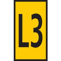 Markiruotė "L3" laidui užspaudžiama 4.0-6.0mm2 WIC3 [pak. po 200 vnt.] - HELLERMANN TYTON