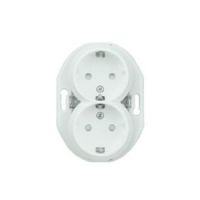 Lizdas p/t SCHUKO dvigubas baltas be rėmelio Renova - SCHNEIDER ELECTRIC