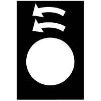 Markiruotė "Į KAIRĘ" greitai, mygtukui juodos spalvos XAC Harmony - SCHNEIDER ELECTRIC