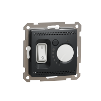 Reguliatorius temperatūros p/t kambario IP20 be rėmelio antracito spalvos 16A 230V SEDNA DESIGN - SCHNEIDER ELECTRIC