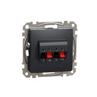 Lizdas p/t garsiakalbio audio dvejų vietų be rėmelio užspaudžiami kontaktai antracito spalvos SEDNA DESIGN - SCHNEIDER ELECTRIC