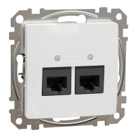 Lizdas p/t kompiuterinis IP20 2x8 be rėmelio baltas RJ45 Kat.6 UTP SEDNA DESIGN - SCHNEIDER ELECTRIC