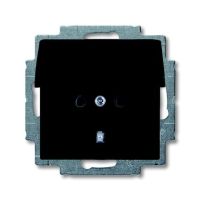 Lizdas p/t SCHUKO su dangteliu juodas 16A 250V 20 EUK-95-507 Basic-55 - ABB