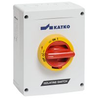 Jungiklis saugumo 4P 80A 30kW (AC23) IP65 raudona rankena KEM480U Y/R ABS - KATKO