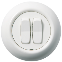 Jungiklis v/t dvigubas varžtiniai kontaktai baltos spalvos 16A 250V AC Renova - SCHNEIDER ELECTRIC