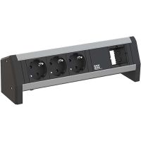 Lizdų blokas v/t SCHUKO 3x230V + 1 moduliai, GST18 jungtis ant kabelio 1m DESK1 - BACHMANN