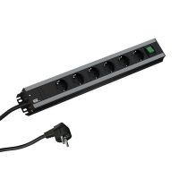 Lizdų blokas SCHUKO 6x230V su jungikliu H05VV-F 3x1.5mm2 2m HANDWERKERLEISTE - BACHMANN