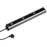 Lizdų blokas SCHUKO 6x230V su 3 jungikliais H05VV-F 3x1.5mm2 2m HANDWERKERLEISTE - BACHMANN