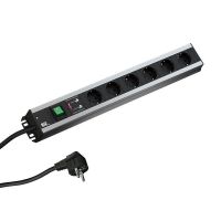 Lizdų blokas SCHUKO 6x230V su jungikliu ir viršįtampio H05VV-F 3x1.5mm2 2m HANDWERKERLEISTE - BACHMANN