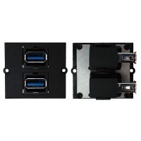 Lizdas 2xUSB 3.0 A/A 1 modulio - BACHMANN