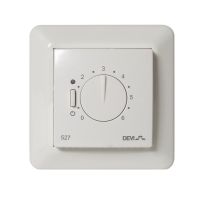 Termostatas grindų p/t 0 - 100% 30min ciklas 15A, be jutiklio DEVIreg 527 ELKO - DEVI