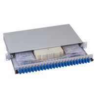 Panelė optinė ODF 24 SC su 24xSC duplex adapteriais SM ištraukiama 19" 1U - EFB-ELEKTRONIK