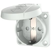 Lizdas SCHUKO į/l 3P 16A 230V IP54 baltas - MENNEKES