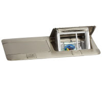 Dėžutė su dangčiu grindims 3 vietų (6 modulių) nerūdijančio plieno - LEGRAND