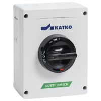Jungiklis saugumo 3P 80A 30kW (AC23) IP65 juoda rankena KEM380U E/G ABS - KATKO