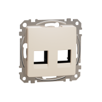 Dangtelis dvigubas kompiuterio lizdui 2xRJ45 dramblio kaulo spalvos kat.5e/6 UTP SEDNA DESIGN - SCHNEIDER ELECTRIC