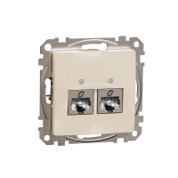 Lizdas p/t kompiuterinis IP20 2x8 be rėmelio dramblio kaulo spalvos RJ45 Kat.6 STP SEDNA DESIGN - SCHNEIDER ELECTRIC