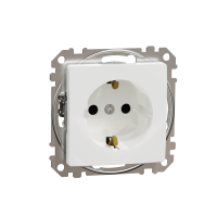 Lizdas p/t su įžeminimu IP20 be rėmelio su apsauga nuo vaikų varžtiniai kontaktai baltas 16A 250V SEDNA DESIGN - SCHNEIDER ELECTRIC