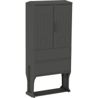 Skydas v/t 820x795x320mm IP44 poliesterio su pamatu KSZ 80x80+KF RAL7022 - EMITER