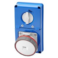 Lizdas CEE vertikalus 5P 63A su saugiklių laikikliais 400V IP67 6h su kirtikliu be dėžės - GEWISS