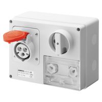 Lizdas CEE v/t 5P 16A su saugiklių laikikliais 400V IP44 su kirtikliu 5071321 - GEWISS