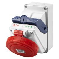 Lizdas CEE v/t 5P 16A 400V IP55 6h su kirtikliu su dėže - GEWISS