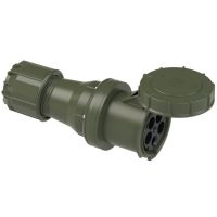 Lizdas CEE a/k 5P 125A 400V 6h IP67 žalias POWER TWIST - PCE