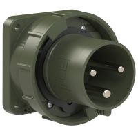 Kištukas CEE į/l 3P 63A 230V 6h IP67 žalias [100x100] POWER TWIST - PCE