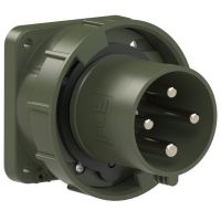 Kištukas CEE į/l 4P 63A 400V 6h IP67 žalias [100x100] POWER TWIST - PCE