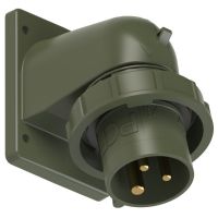 Kištukas CEE į/l 3P 32A 230V 6h IP67 žalias kampinis - PCE