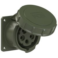 Lizdas CEE į/l 5P 16A 400V 6h IP67 žalias [75x75] - PCE